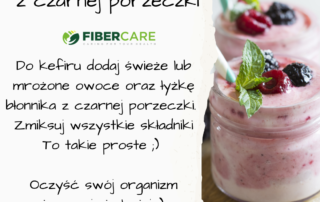 Fibercare jako polski producent błonnika przedstawia przepis na koktajl z błonnikiem z czarnej porzeczki. Zdrowo i smacznie.