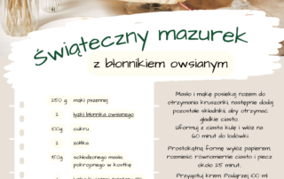 Fibercare jako polski producent błonnika prezentuje przepis na świąteczny mazurek z błonnikiem owsianym