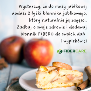 Fibercare jako polski producent błonnika przedstawia przepis na szarlotkę z błonnikiem jabłkowym. Spróbuj a nie pożałujesz. Zdrowo i smacznie !