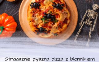 Co znajdzie się dzisiaj na Twoim halloweenowym talerzu? 🕷 Polecamy strasznie pyszną pizzę z błonnikiem! Potrzebujesz: 🔸250 g mąki 🔸3 łyżki błonnika 🔸7g suchych drożdży 🔸150 ml wody 🔸50 ml dobrej jakości oliwy 🔸sól do smaku Umieść ciepłą wodę w szklance i dodaj suche drożdże. wymieszaj. Do miski wsyp mąkę, błonnik, wlej wodę z drożdżami, dodaj oliwę i sól. Dokładnie wyrób ciasto i odłóż w ciepłe miejsce do wyrośnięcia. W międzyczasie przygotuj passatę pomidorową, cebulę,przyprawy i ręsztę ulubionych składników, które umieścisz na pizzy. Dzisiaj idealnie będzie pasował żółty ser, wycięty w duszkowe postacie i oliwki w kształcie pająków 🕷 Smacznego 🕷